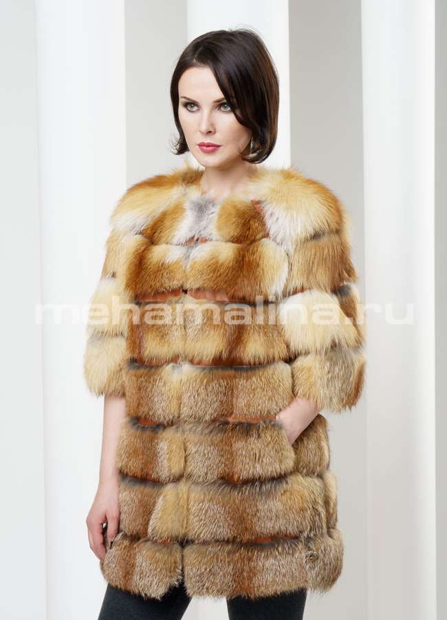 Меховой жакет из лисы модель № M-47 в кредит