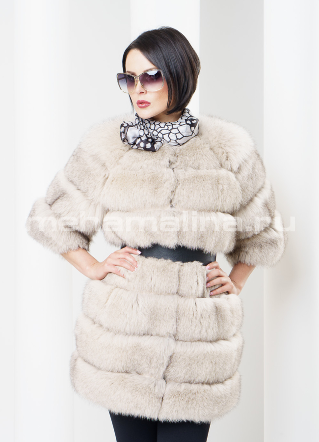 фото Шуба из песца, светлая модель № M-62