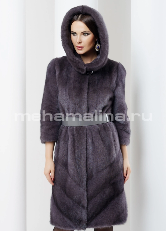 Норковая шуба модель № S-486 универмаг малина