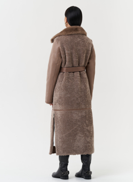 Дубленка из эко кожи с отделкой эко мехом