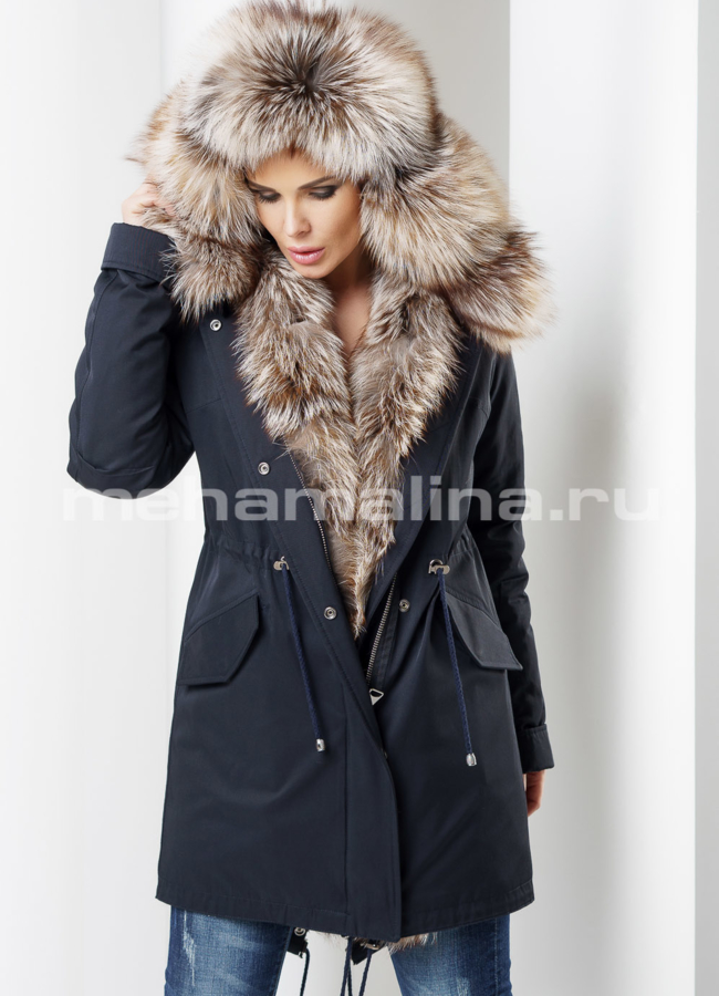 Меховая парка модель № П-165 универмаг малина