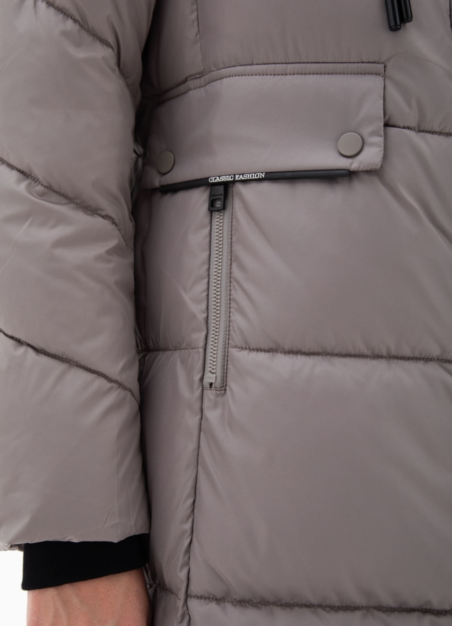 Пуховик женский с капюшоном  модель № 25511 универмаг малина