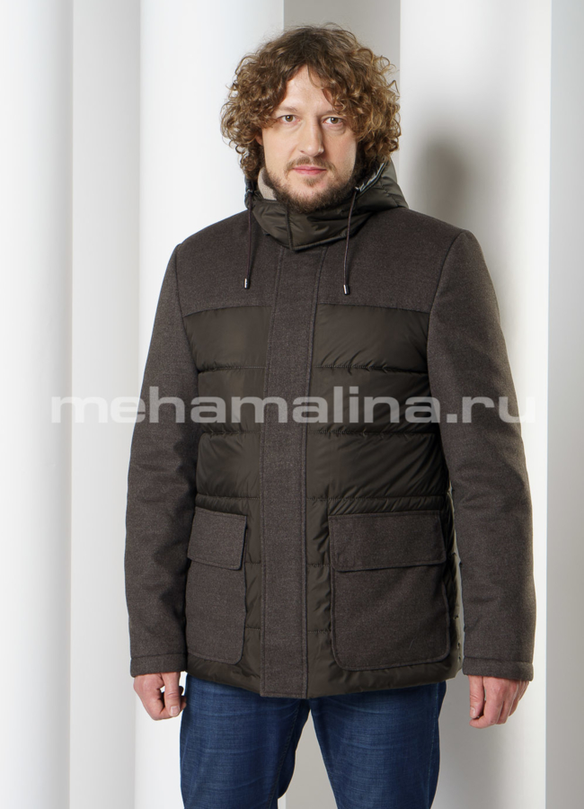 Куртка на молнии со съемным капюшоном модель № DM-135 универмаг малина