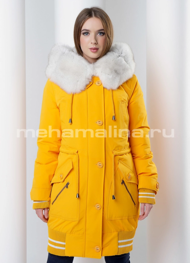 Парка-бомбер Malina siberian wear модель № П-275 меха малина