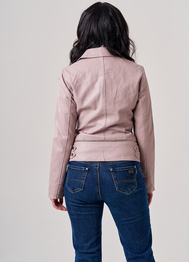 Куртка - трансформер из искусственной кожи модель № 20649 в рассрочку