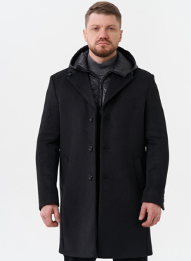 Мужское пальто черного цвета Мужское пальто черного цвета