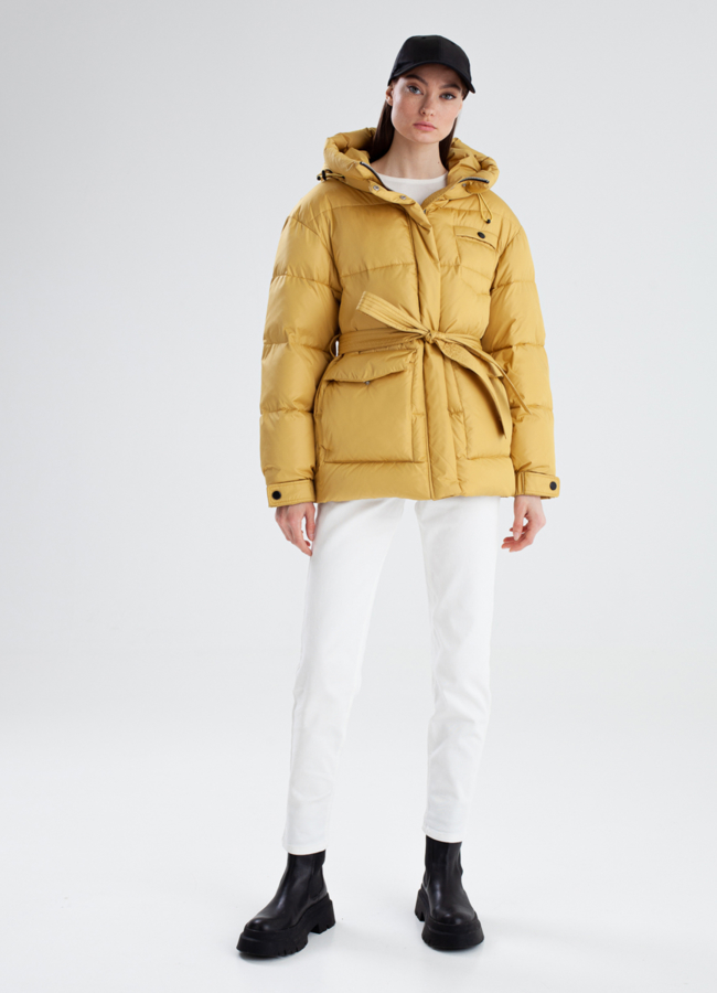 Женский пуховик свободного кроя  модель № 23342 универмаг малина Женский пуховик свободного кроя  модель № 23342 универмаг малина