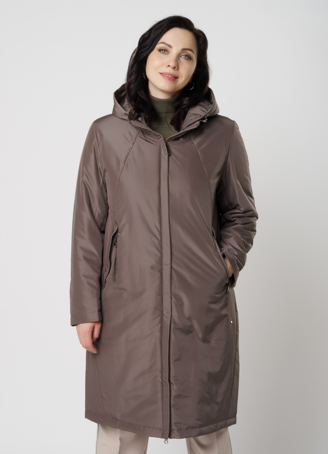 Полупальто женское серого цвета модель № 2011 универмаг малина