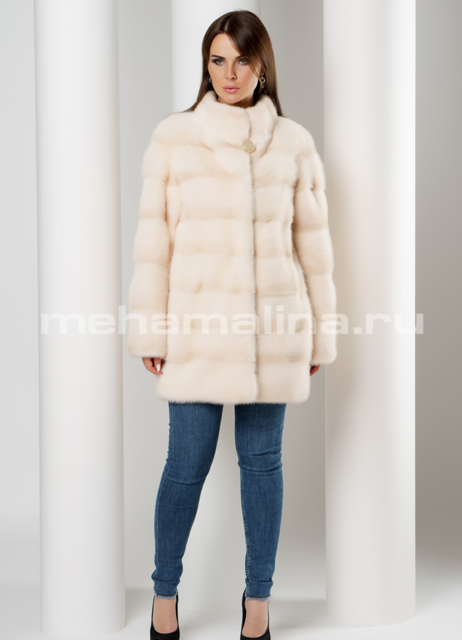 Норковая шуба поперечная модель № S-628 в рассрочку