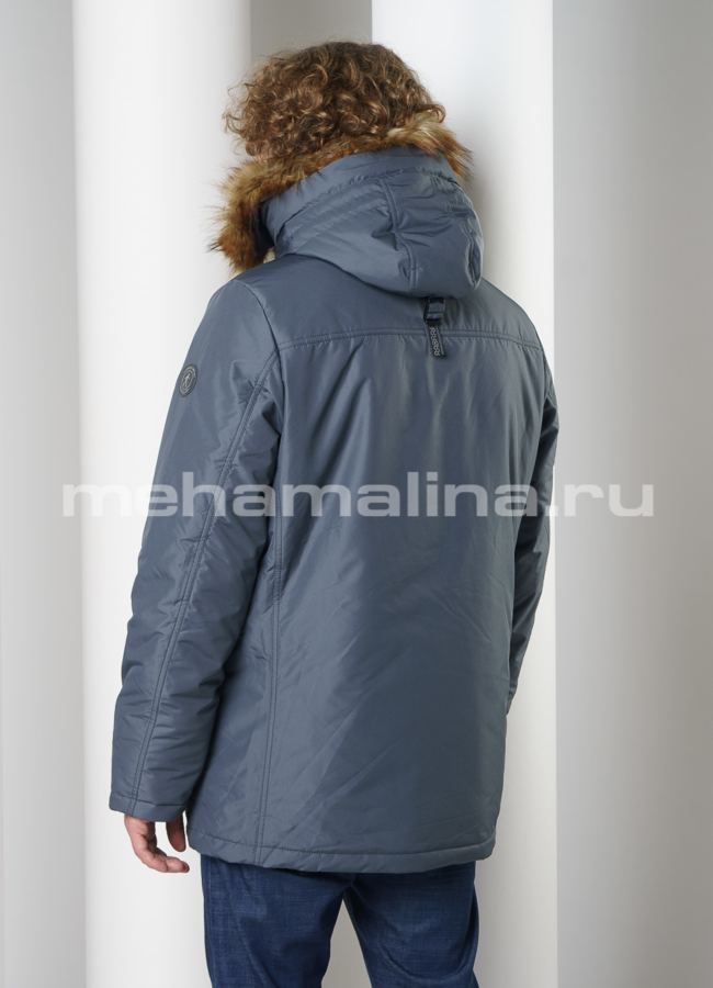 Мужская куртка на молнии с капюшоном модель № КМ-79 в кредит