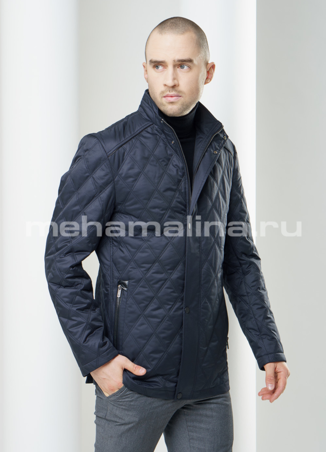 Куртка мужская модель № KP-118 меха малина