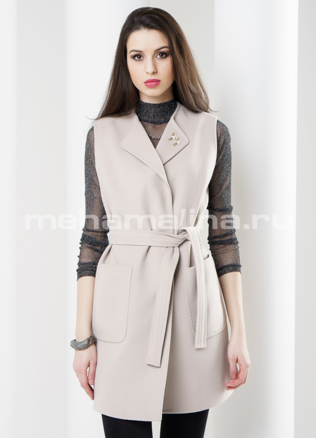 Пальто модель № BP-50 меха малина