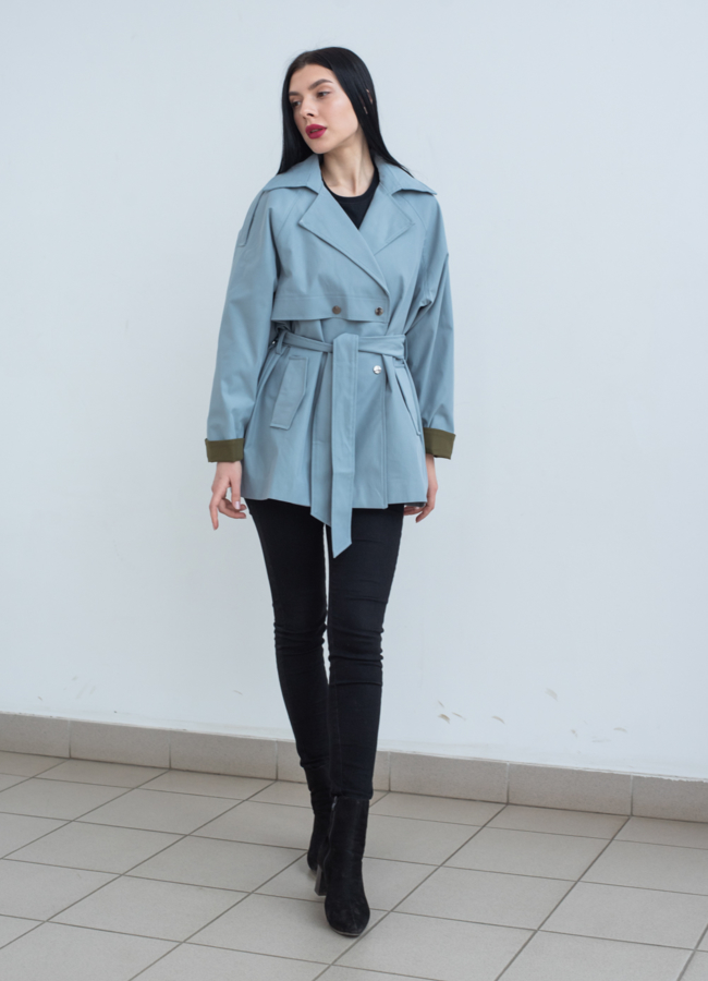 Тренч женский с поясом  модель № 22852 универмаг малина