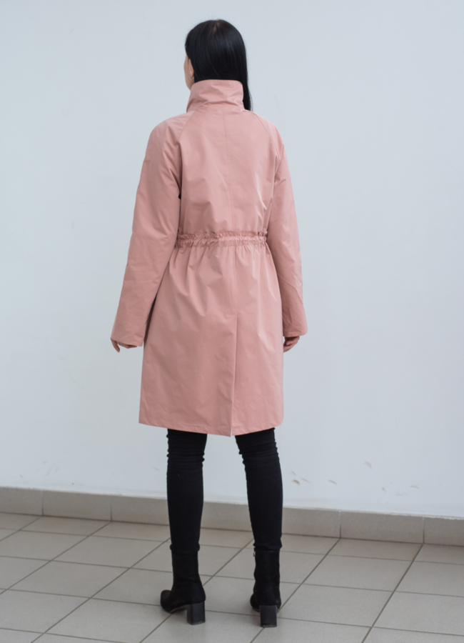 Плащ женский в пудровом цвете  модель № 22874 универмаг малина