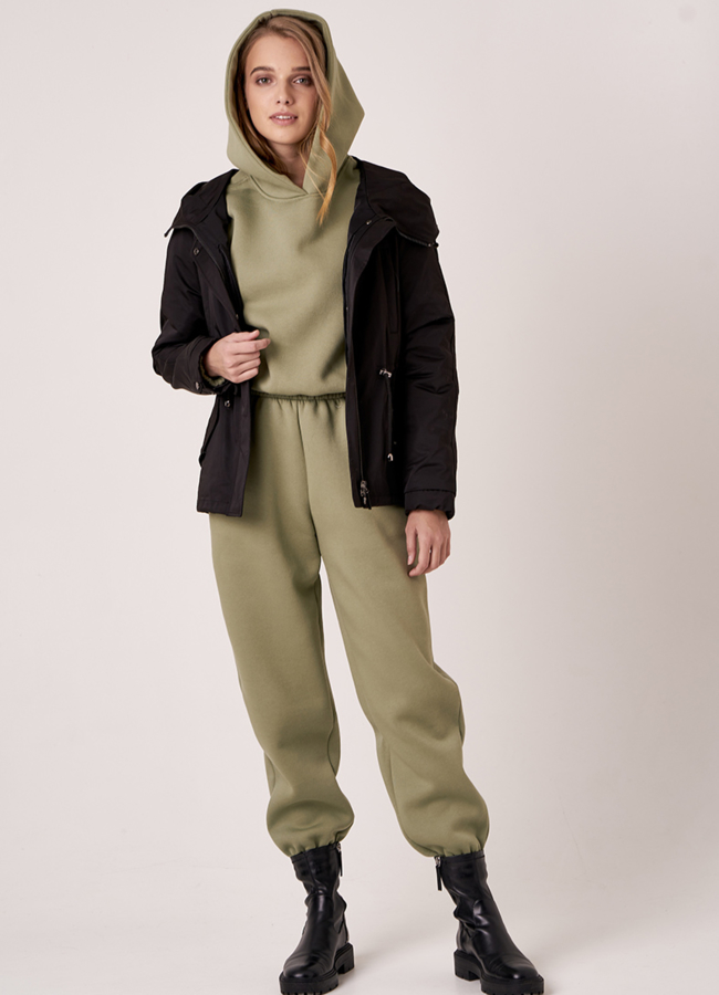 Укороченная парка с чернобуркой модель № 19096 универмаг малина