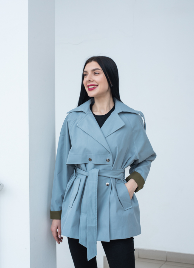 фото Тренч женский с поясом  модель № 22852