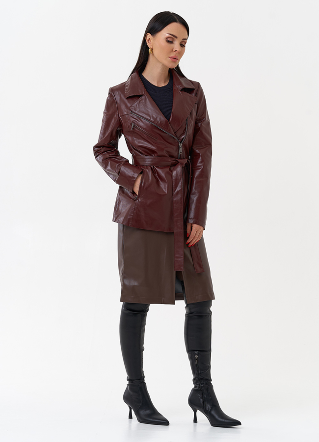 фото Куртка женская бордового цвета модель № 80219 фото Куртка женская бордового цвета модель № 80219