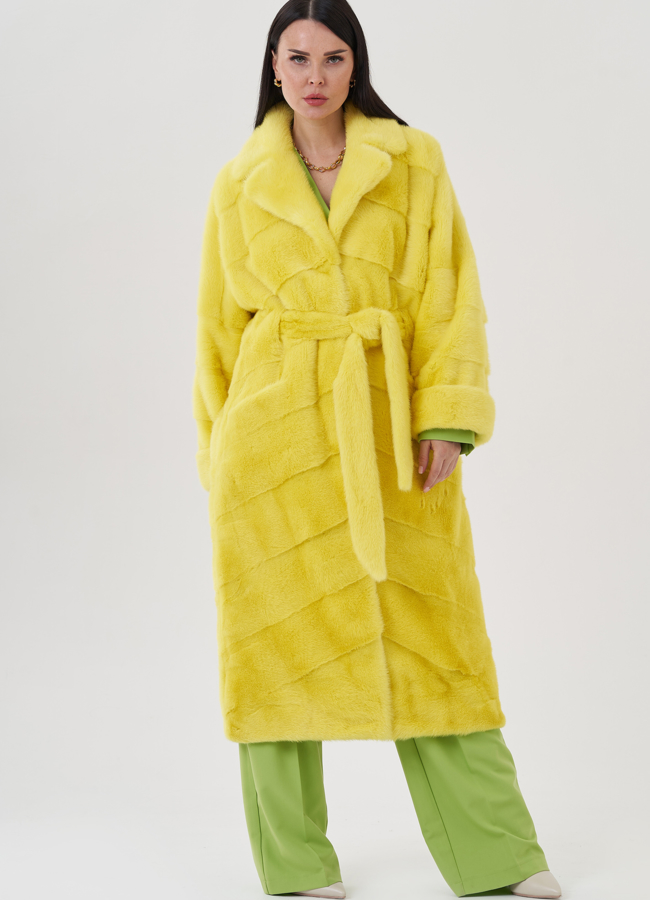 фото Шуба из норки с английским воротником  модель № 24649