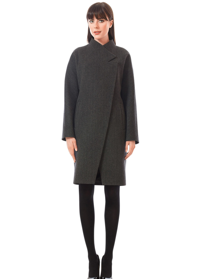 Пальто прямое Avalon модель № BP-76 меха малина