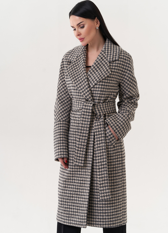 Пальто со съемным капюшоном модель № 25074 универмаг малина