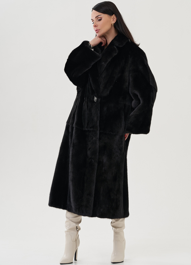 ​Норковая шуба из меха saga fur модель № 24964 универмаг малина