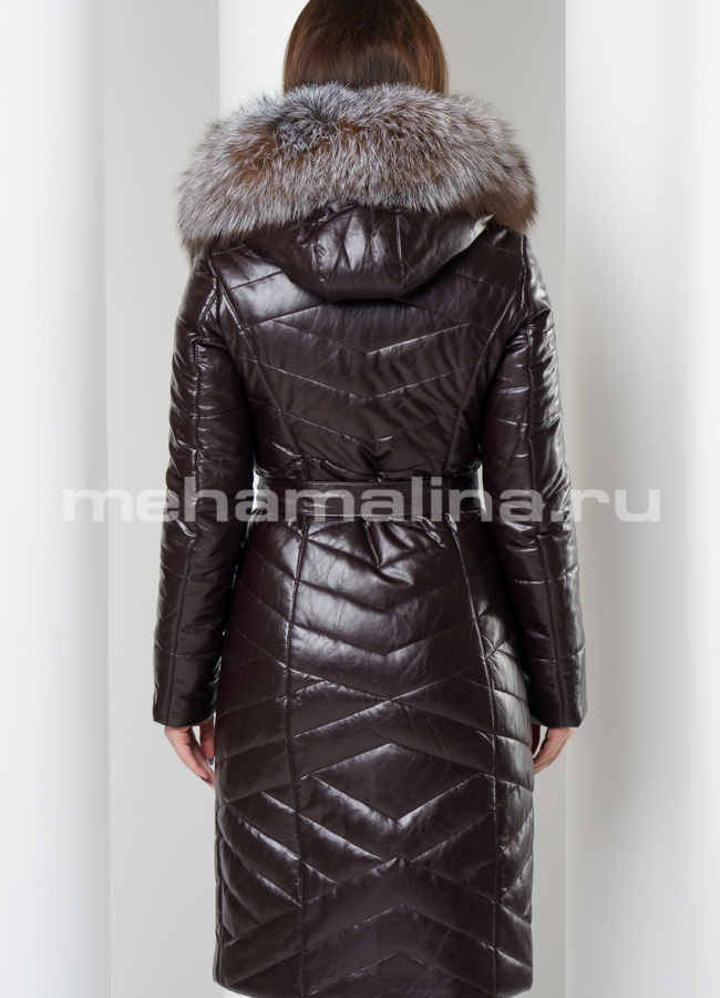 Женский пуховик с мехом модель № 8799 в кредит
