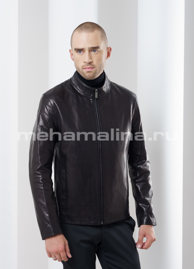 Кожаная куртка модель № KP-149 универмаг малина