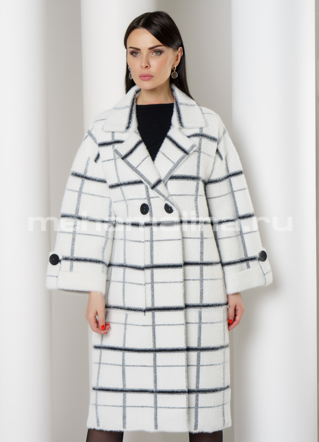 Пальто двубортное на пуговицах модель № 601 универмаг малина