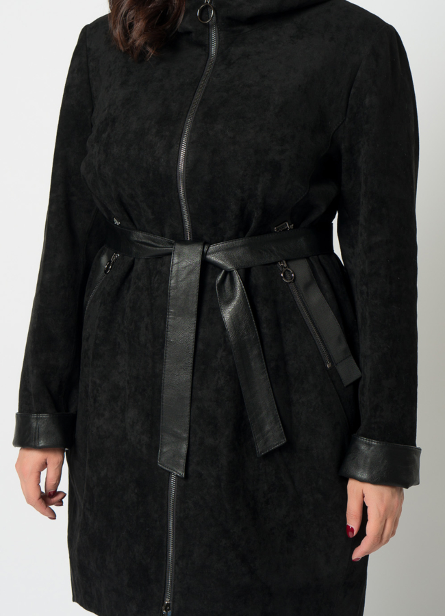 Полупальто женское из эко кожи модель № 20672 универмаг малина