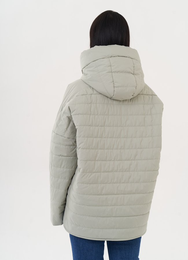 Стеганая куртка с капюшоном модель № 26980 универмаг малина