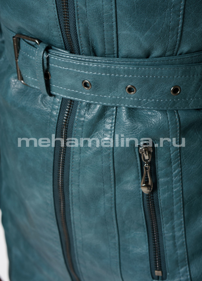 Куртка из эко кожи в цвете изумруд модель № 678 универмаг малина