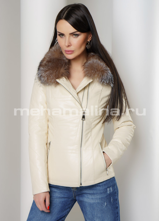 Куртка из экокожи модель № 8027 универмаг малина