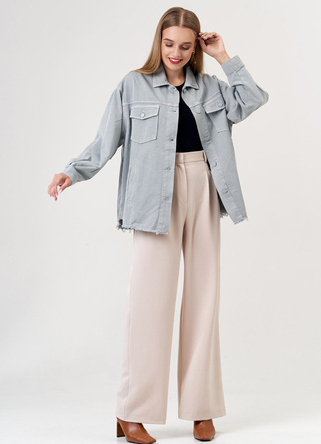 фото Куртка джинсовая светло-голубого цвета модель № 21175