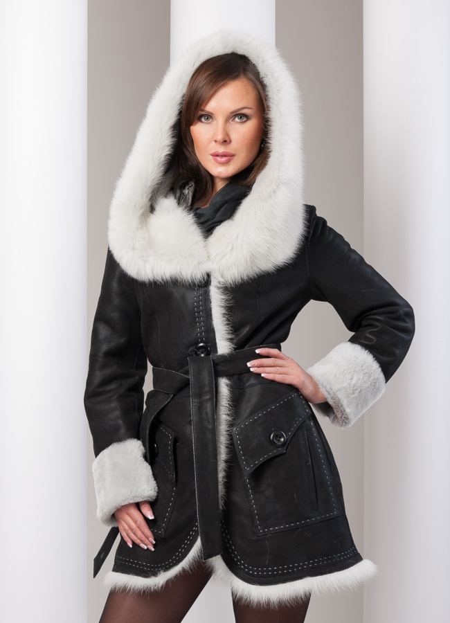 Дубленка модель № D-39 меха малина Дубленка модель № D-39 меха малина