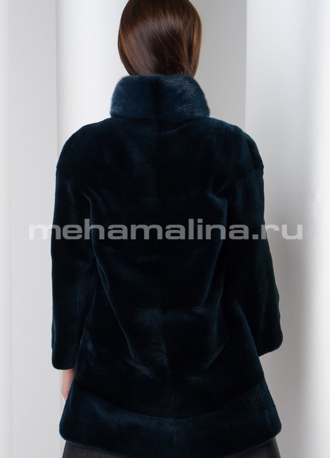 Укороченная шуба из стриженной нутрии модель № S-547 универмаг малина