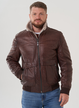 Мужская куртка из натуральной кожи 