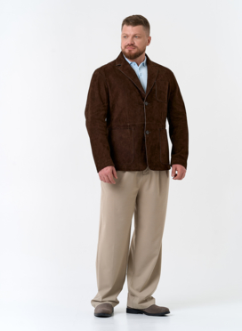 Мужской пиджак из натуральной замши