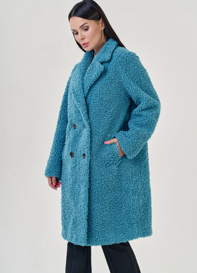 Женское пальто из искусственного меха  модель № 23238 в кредит