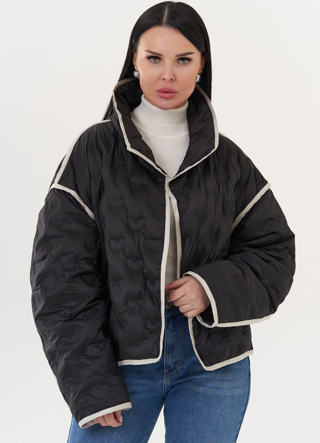 Женская куртка оверсайз на пуху модель № 26665 универмаг малина