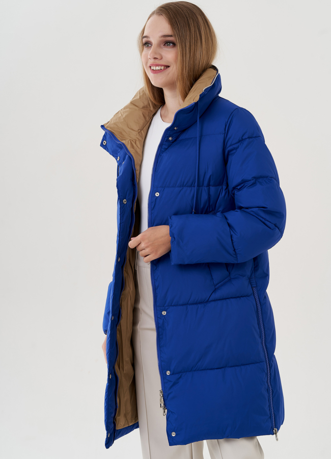 Пуховик женский с капюшоном  модель № 25032 универмаг малина