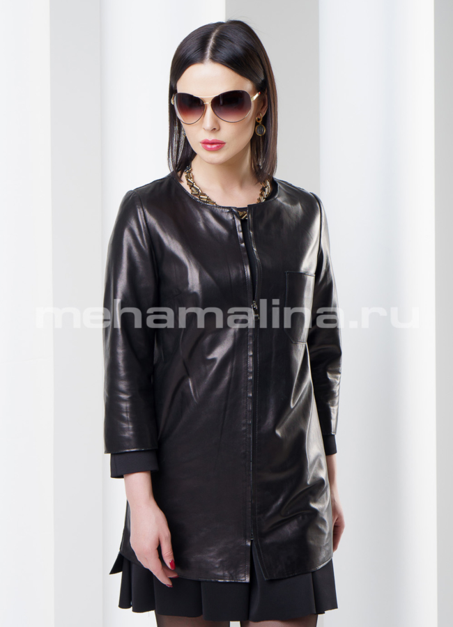 Френч на молнии модель № K-310 меха малина