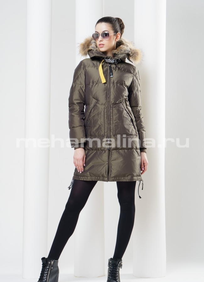 Удлиненный пуховик  модель № П-49 в рассрочку