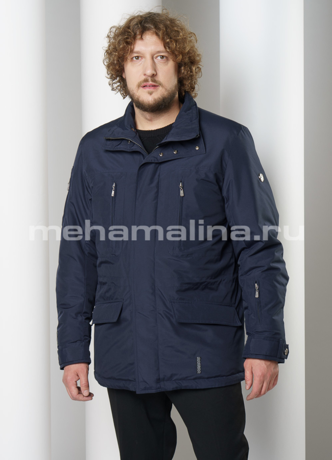 Мужская куртка прямого силуэта на молнии модель № KM-78 в рассрочку