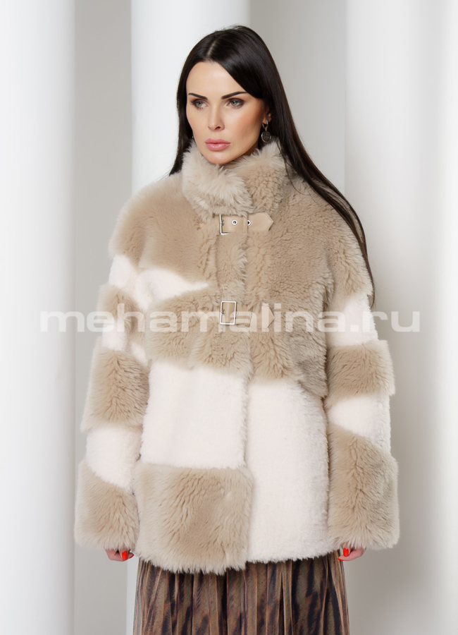 Пальто из шерсти на кнопках со стойкой  модель № 88512 универмаг малина