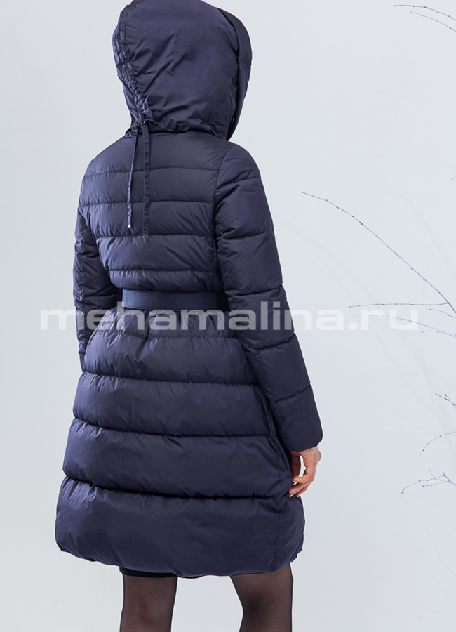 Приталенный пуховик модель № П-179 универмаг малина
