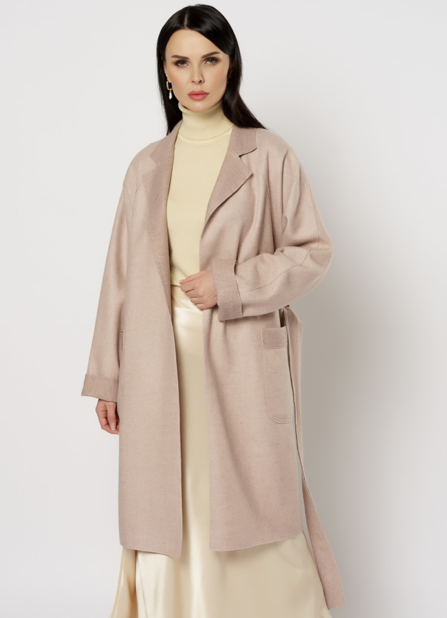 Пальто женское розового цвета модель № 10761 универмаг малина