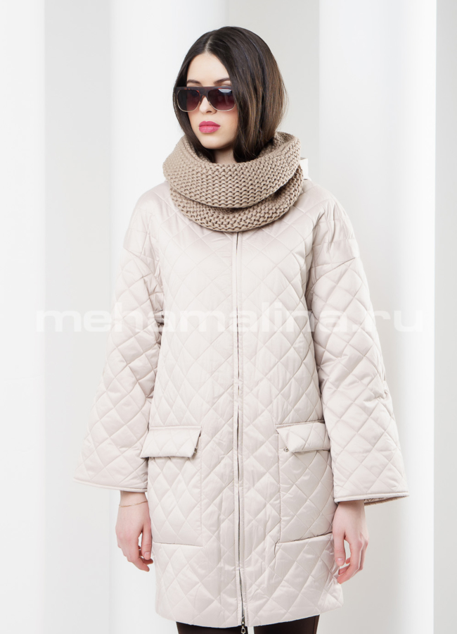 Пальто полиэстер модель № PK-5 меха малина