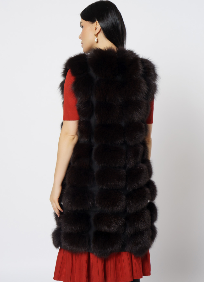 Меховая жилетка из песца модель № 21720 в рассрочку