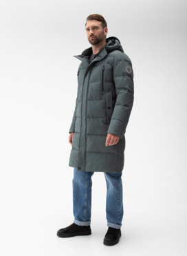 Мужской пуховик с капюшоном 