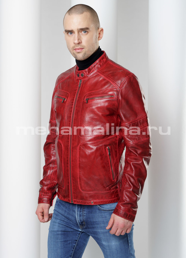 Куртка из натуральной кожи  модель № KP-222 универмаг малина